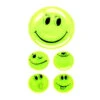 5 Autocollants Smiley Jaune Fluo Pour Enfant