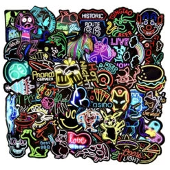 50 Autocollants FLUO Pour La Sécurité De L'enfant à Vélo