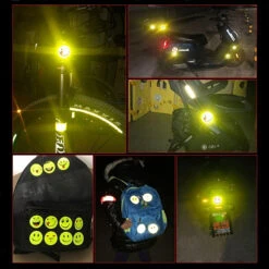 Autocollants Réfléchissants Mignon Souriant Pour Vélo Enfant -Magasin De Vélos Zefal autocollants reflechissants mignon pour velo enfant 1 2