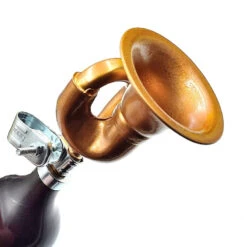Avertisseur Sonore De Vélo Poire En Forme De Trompette - Cuivre -Magasin De Vélos Zefal avertisseur sonore de velo poire en forme de trompette cuivre 2
