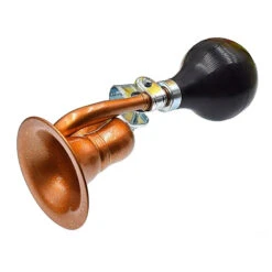 Avertisseur Sonore De Vélo Poire En Forme De Trompette - Cuivre -Magasin De Vélos Zefal avertisseur sonore de velo poire en forme de trompette cuivre 3