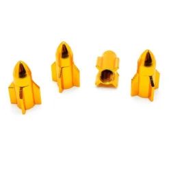 Bouchon De Valve Missile Doré En Aluminium - Par 4