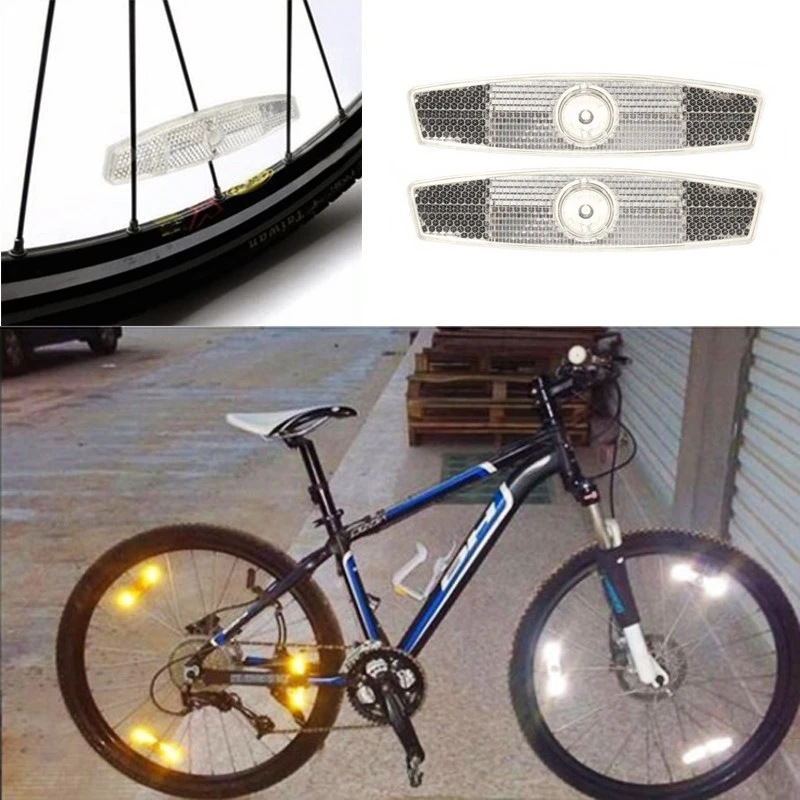 Catadioptres Blanc Pour Roue De Vélo 4 Catadioptres Blanc Pour Roue De Vélo – Image 2