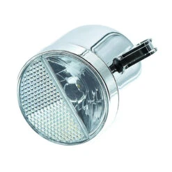 Eclairage Avant Rétro Chromé Sur Fourche De Vélo Néro -Magasin De Vélos Zefal eclairage avant retro chrome sur fourche de velo nero 2