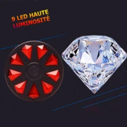 Eclairage DIAMANT Vélo 9 LED Haute Luminosité -Magasin De Vélos Zefal eclairage diamant velo 9 led haute luminosite 4