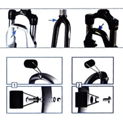 RIXEN & KAUL Espace Supplémentaire Pour Feu Avant Sur Fourche Ou Cadre De Vélo -Magasin De Vélos Zefal espace supplementaire pour feu avant sur fourche ou cadre de velo 1