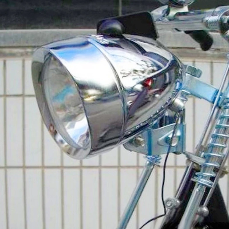 Feu Avant Dynamo Vintage Sur Fourche De Vélo 5 Feu Avant Dynamo Vintage Sur Fourche De Vélo – Image 3