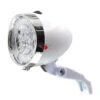Feux De Vélo Avant Blanc Nacré 3 LEDS Avec Piles Intégrés