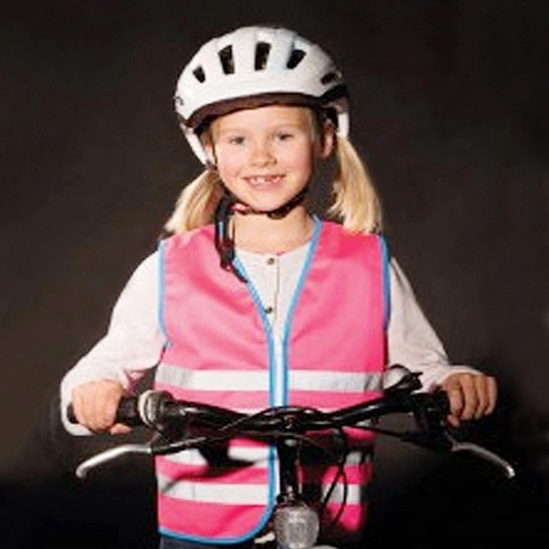 Gilet De Sécurité Enfant à Vélo Haute Visibilité Rose Wowow 4 Gilet De Sécurité Enfant à Vélo Haute Visibilité Rose Wowow – Image 2
