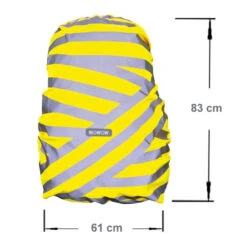 WOWOW Housse De Sac à Dos Réfléchissante Et étanche Jaune -Magasin De Vélos Zefal housse de sac a dos reflechissante et etanche jaune 2