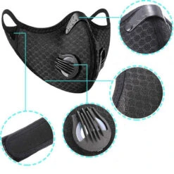 Masque FFP2 Anti-pollution FaceMask Bleu Pour Cycliste -Magasin De Vélos Zefal masque ffp2 anti pollution facemask bleu pour cycliste 2