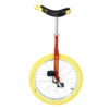 Monocycle QU-AX 20" Luxus Rouge Avec Jante En Alu, Pneu Jaune