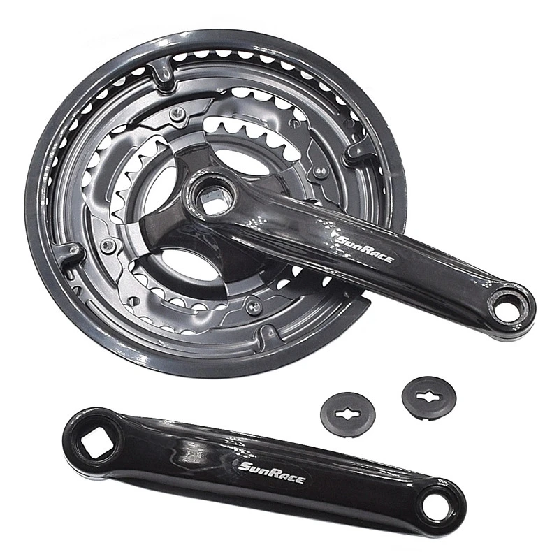 SUNRACE Pédalier Triple 28/38/48 Transmission Vélo 6/7/8 Vitesses 3 SUNRACE Pédalier Triple 28/38/48 Transmission Vélo 6/7/8 Vitesses