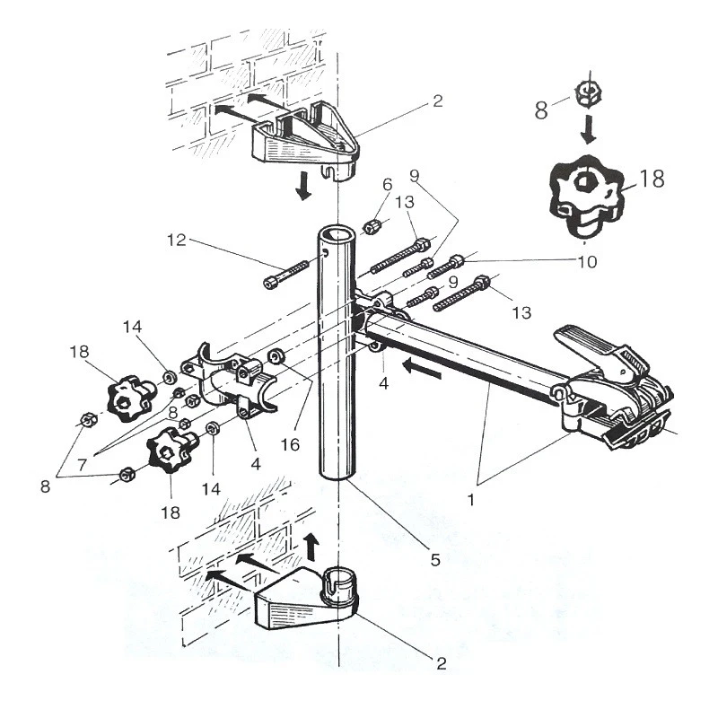 PERUZZO Pied De Montage Vélo Avec Mâchoire à Fixation Murale 6 PERUZZO Pied De Montage Vélo Avec Mâchoire à Fixation Murale – Image 4