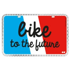 Plaque Vélo Réfléchissante Bike To The Future V-LOPLAK