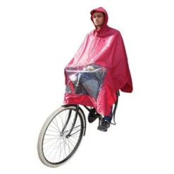 Poncho Pluie Bordeaux Avec Fenêtre Pour Lumière De Vélo