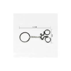 Porte Clés Cycliste Laqué Argent -Magasin De Vélos Zefal porte cles cycliste laque argent 2
