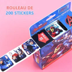 Rouleau De 200 Stickers AVENGERS Pour La Décoration Des Enfants à Vélo -Magasin De Vélos Zefal rouleau de 200 stickers avengers pour la decoration des enfants a velo 3