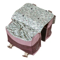 Sacoche Vélo Double Rouge Vintage 35L Boheme Basil -Magasin De Vélos Zefal sacoche velo double rouge vintage 35l boheme basil 3