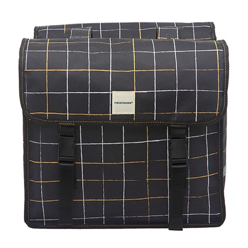 New Looxs Sacoche Vélo Porte Bagages Double Carreaux Noir - 30 Litres 4 New Looxs Sacoche Vélo Porte Bagages Double Carreaux Noir - 30 Litres – Image 2