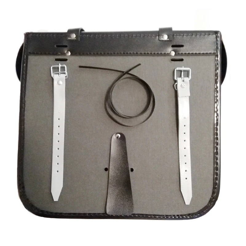 Sacoche Vintage Noir à Courroies Pour Ancien Vélo 5 Sacoche Vintage Noir à Courroies Pour Ancien Vélo – Image 3