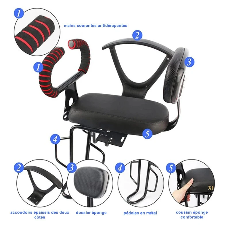 Siège De Vélo Arrière Pour Enfant 7 Siège De Vélo Arrière Pour Enfant – Image 5