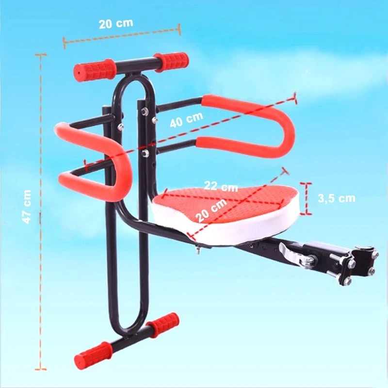Siège Vélo Enfant Avant Avec Repose Pieds, Guidon Et Accourdoirs 4 Siège Vélo Enfant Avant Avec Repose Pieds, Guidon Et Accourdoirs – Image 2