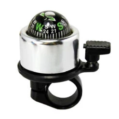 Sonnette De Vélo Avec Boussole - Argent