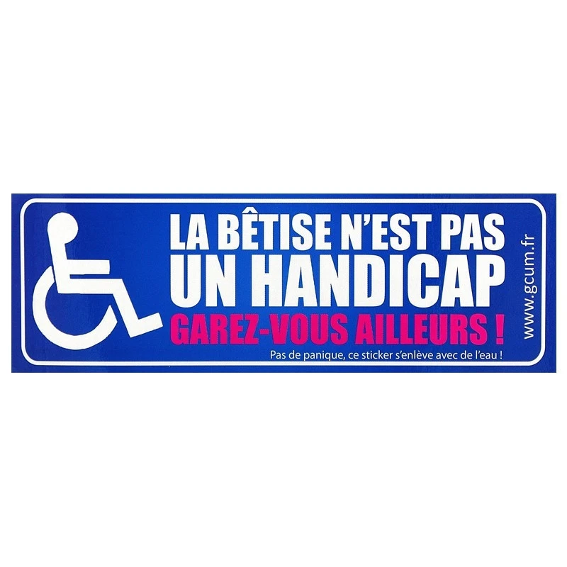 Sticker La Bêtise N'est Pas Un Handicap 3 Sticker La Bêtise N'est Pas Un Handicap